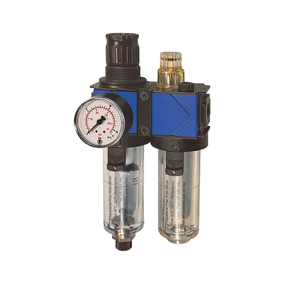 Two-piece variobloc maintenance unit with polycarbonate container 100721 - Two-part maintenance unit (pneumatics)