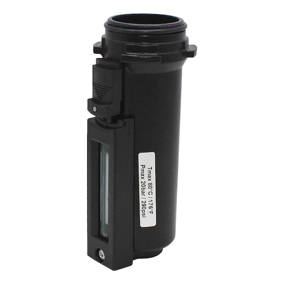 Metal container with sight glass for mist lubricator and activated carbon filter variobloc 100700 - Container, sieve Pneumatics (accessories, other)