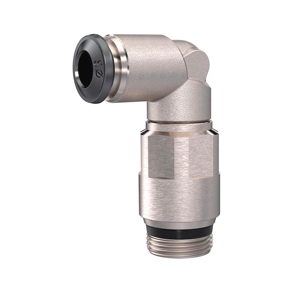 Universal short long rotatable angle plug connection nickel-plated brass 153305 - Push-in fitting (pneumatics)
