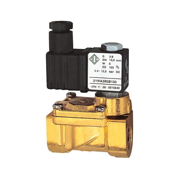 RIEGLER 2/2-way solenoid valve brass pilot-operated 102923 - Solenoid valve pilot operated