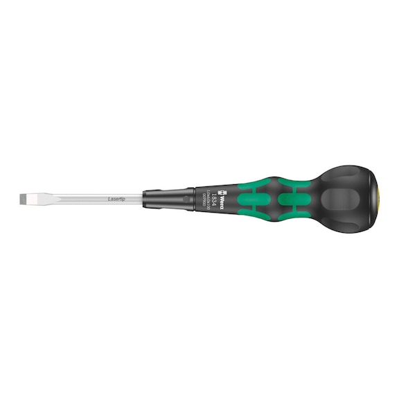 WERA Ball-Grip slotted screwdriver 1834 1.0 x 6.0 x 100 mm 05007900001 - Slotted screwdriver 1834 Kraftform Ball-Grip
