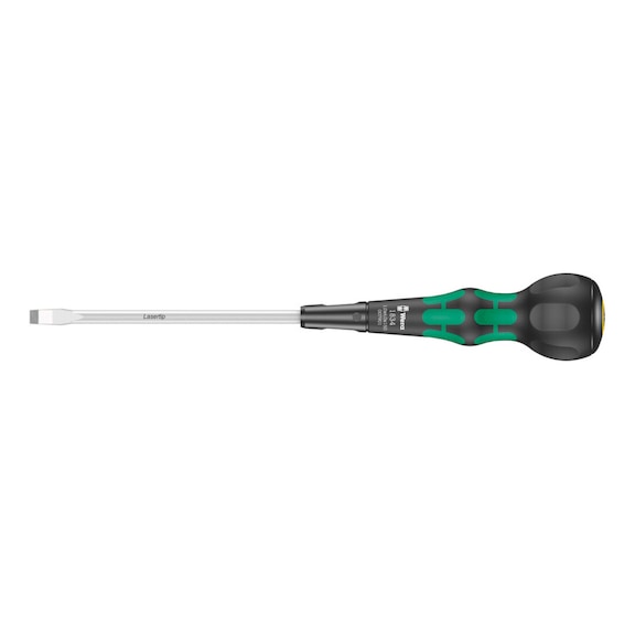 WERA Ball-Grip slotted screwdriver 1834 1.0 x 6.0 x 150 mm 05007901001 - Slotted screwdriver 1834 Kraftform Ball-Grip