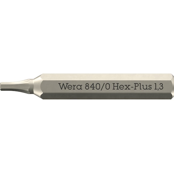 WERA Hexagon socket bit 840/0 Micro Hex-Plus 1.3 x 30 mm 05058109001 - Bit for hexagon socket screws 840/0 Micro