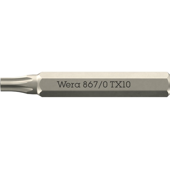 WERA TX Bit 867/0 Micro TX 10 x 30 mm 05058133001 - Bit for hexagon socket screws 867/0 Micro