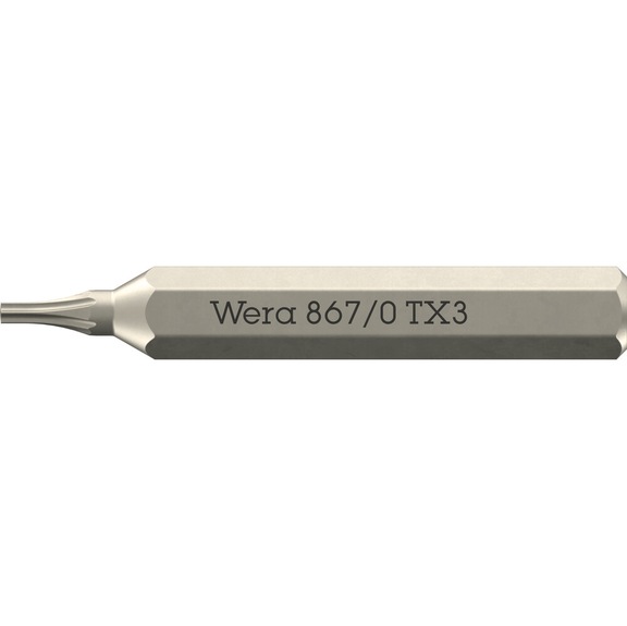WERA TX Bit 867/0 Micro TX 3 x 30 mm 05058129001 - Bit for hexagon socket screws 867/0 Micro