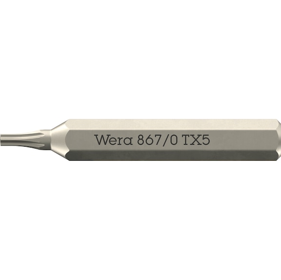 WERA TX Bit 867/0 Micro TX 5 x 30 mm 05058130001 - Bit for hexagon socket screws 867/0 Micro