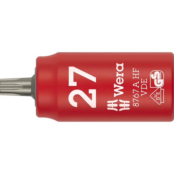 WERA Zyklop bit socket 1/4 inch HF 8767 A VDE HF TX 27 x 45 mm 05005924001 - Hexagon socket (socket wrench)