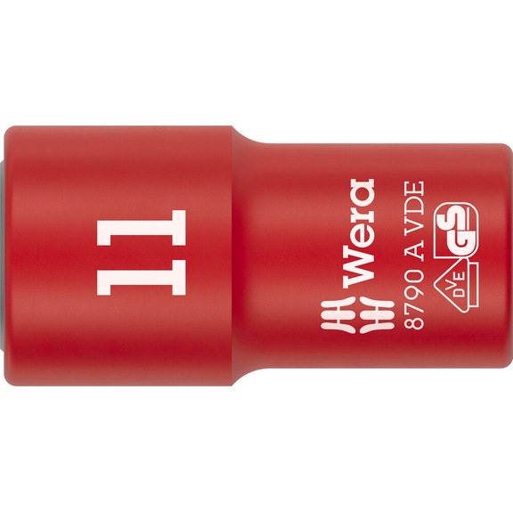 WERA VDE-insulated socket 1/4 inch 8790 A 11x41 mm 05005937001 - Socket 1/4" 8790 A VDE