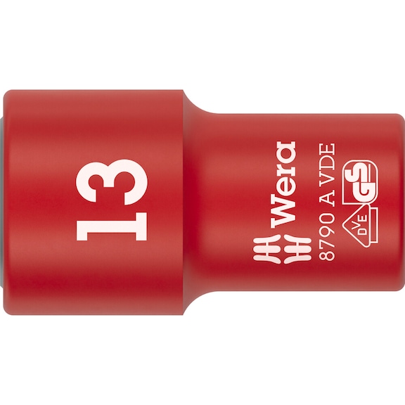 WERA VDE-isolierter Steckschlüsseleinsatz 1/4 Zoll 8790 A 13x41 mm 05005939001 - Steckschlüsseleinsatz 1/4" 8790 A VDE
