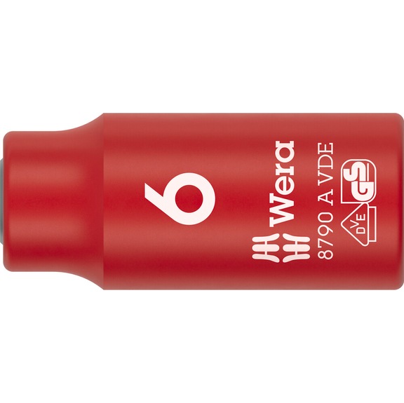 WERA VDE-insulated socket 1/4 inch 8790 A 6x41 mm 05005933001 - Socket 1/4" 8790 A VDE