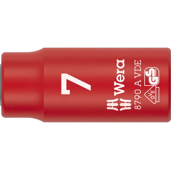 WERA VDE-insulated socket 1/4 inch 8790 A 7x41 mm 05005934001 - Socket 1/4" 8790 A VDE