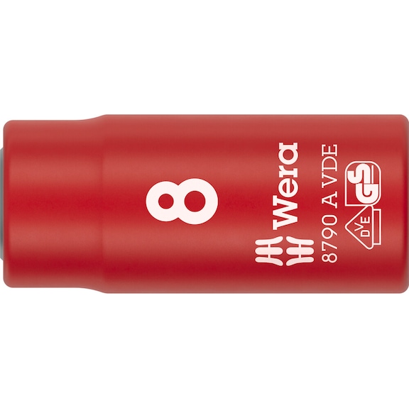 WERA VDE-insulated socket 1/4 inch 8790 A 8x41 mm 05005935001 - Socket 1/4" 8790 A VDE