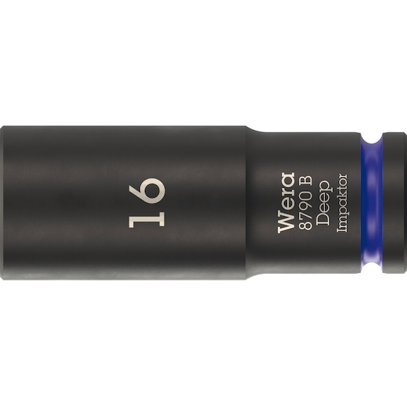 WERA Socket spanner bit 3/8 inch 8790 B Impactor Deep 16 mm 05005557001 - Socket 3/8" 8790 B Impactor Deep