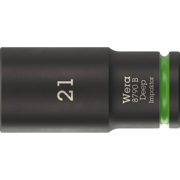WERA Socket spanner bit 3/8 inch 8790 B Impactor Deep 21 mm 05005561001 - Socket 3/8" 8790 B Impactor Deep