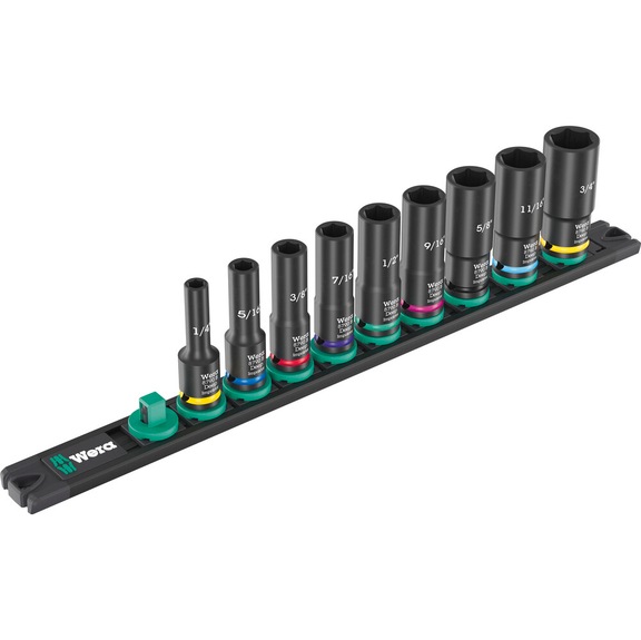 WERA Socket set 3/8 inch 9 pieces 05005591001 - Socket wrench (set)
