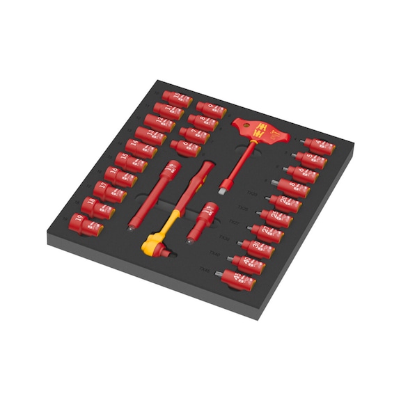 WERA ratchet set 3/8 inch 9726 8007 B Zyklop VDE Set 1 28 pieces 05150116001 - Hand tool assortment, hand tool set (other)