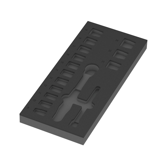WERA foam insert without tool 9824 8010 B Zyklop Comfort 05137324001 - Drawer foam rubber insert (workshop)