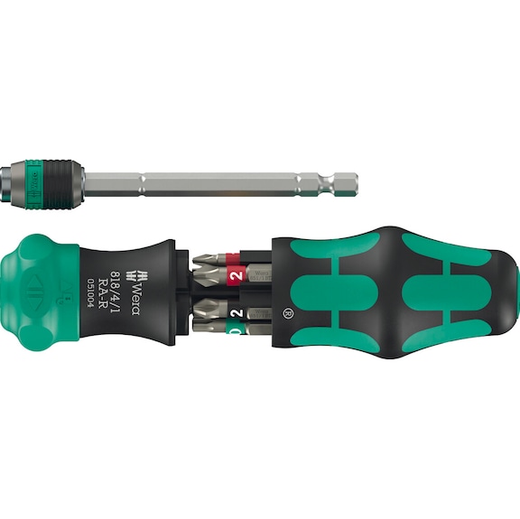 WERA Combination ratchet screwdriver with 6 bits KK 20 RA-R 05051513001 - Bit set