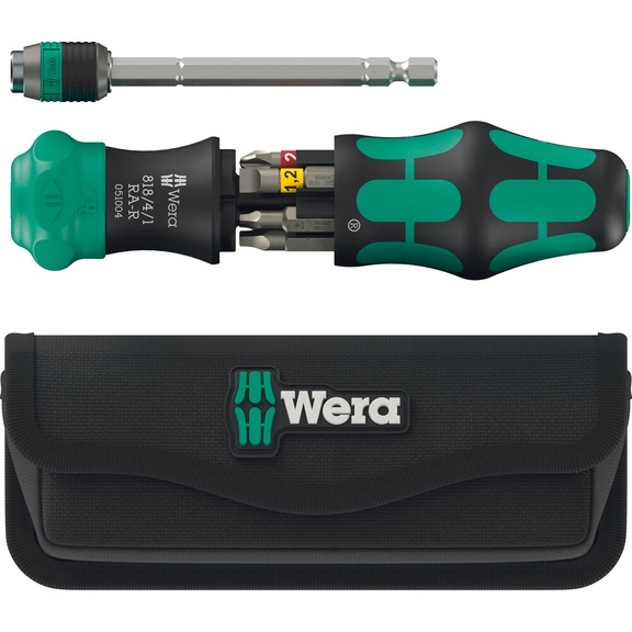 WERA Kombi-Ratschenschrauber mit 6 Bits KK 26 RA-R mit Tasche 05051516001 - Bit-Satz