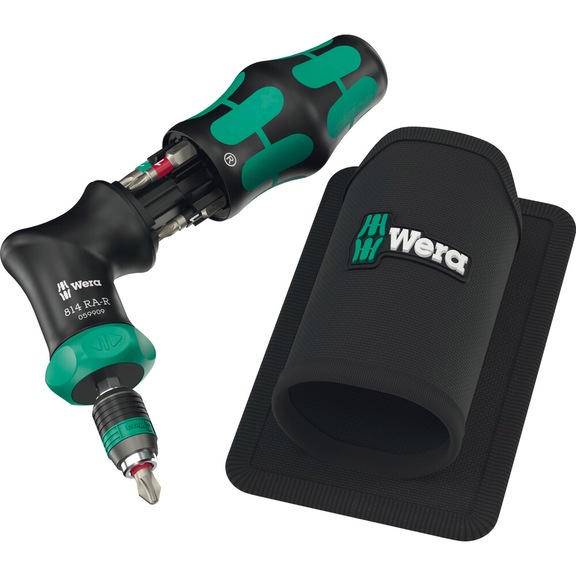 WERA Combination ratchet screwdriver with 6 bits KK Pistol RA-R 1 05051535001 - Bit set