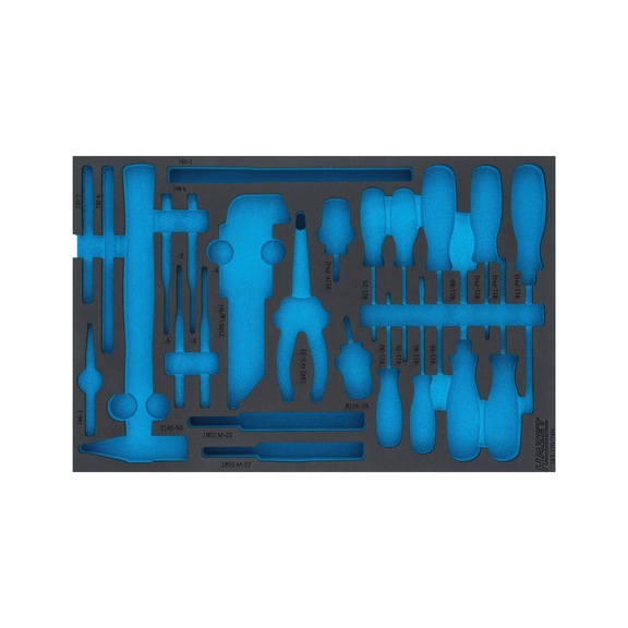 2-component soft foam insert 163-120LN - Insert for tool trolley