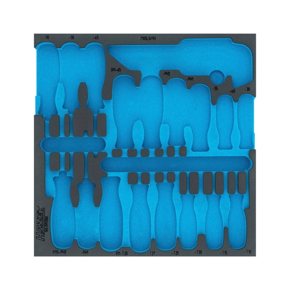 2-component soft foam insert 163-297LN - Insert for tool trolley