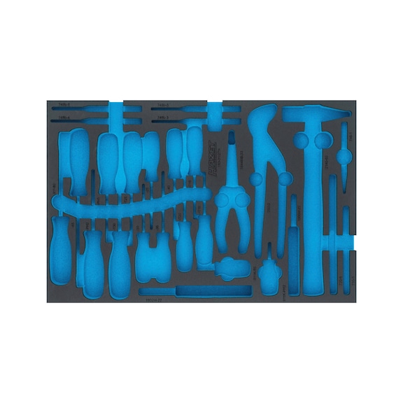 2-component soft foam insert 163-31LN - Insert for tool trolley