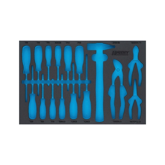 2-component soft foam insert 163-330LN - Tool assortment