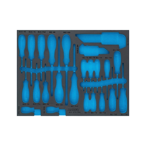 2-component soft foam insert 163-373LN - Insert for tool trolley