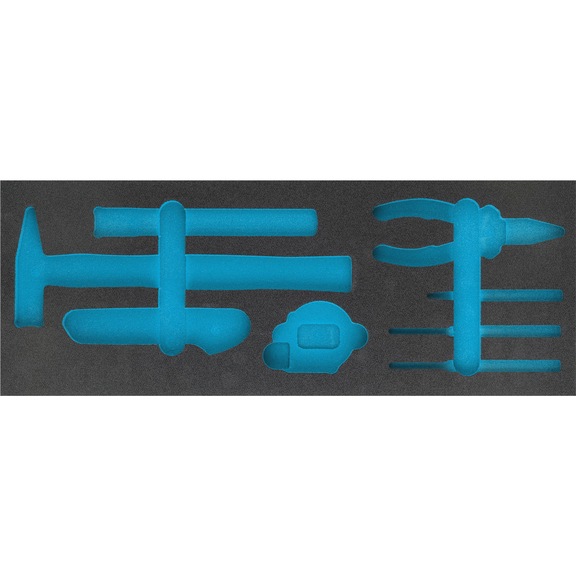 2-component soft foam insert 163-456L - Insert for tool trolley