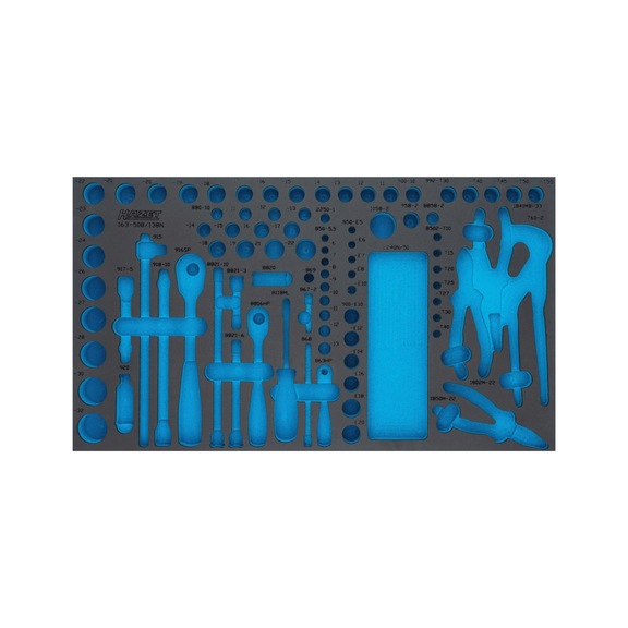 2-component soft foam insert 163-508LN - Tool assortment