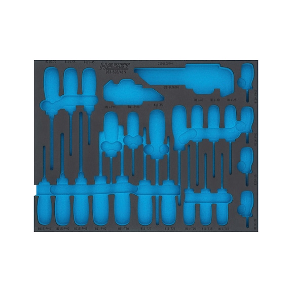 2-component soft foam insert 163-526LN - Tool assortment
