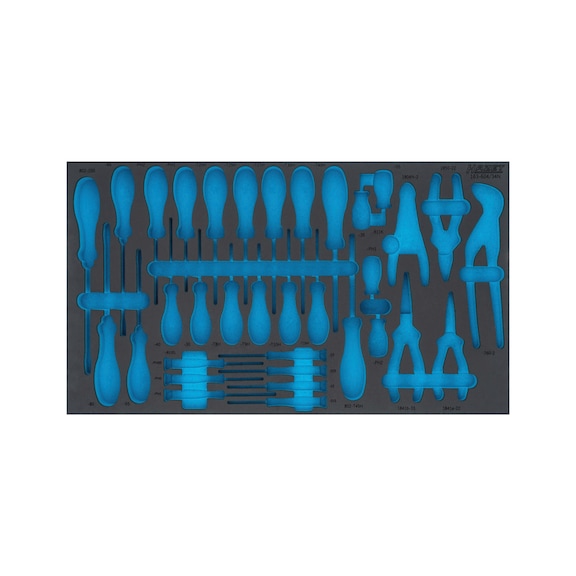 2-Komponenten Weichschaumeinlage 163-604LN - Werkzeugsortiment