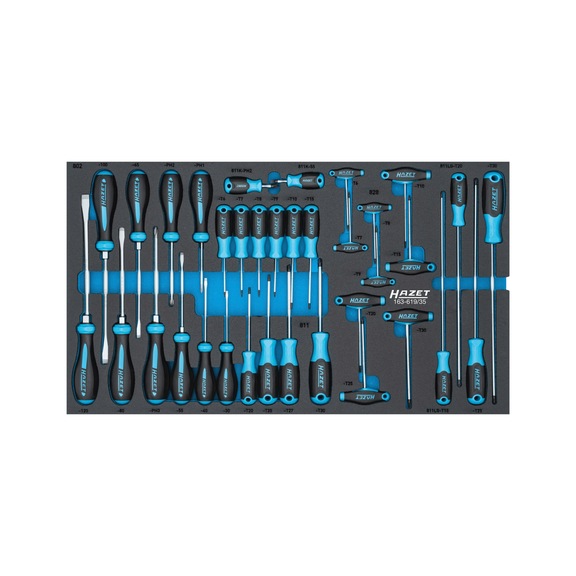 HAZET Screwdriver set 163-619/35, 35-piece - Tool assortment