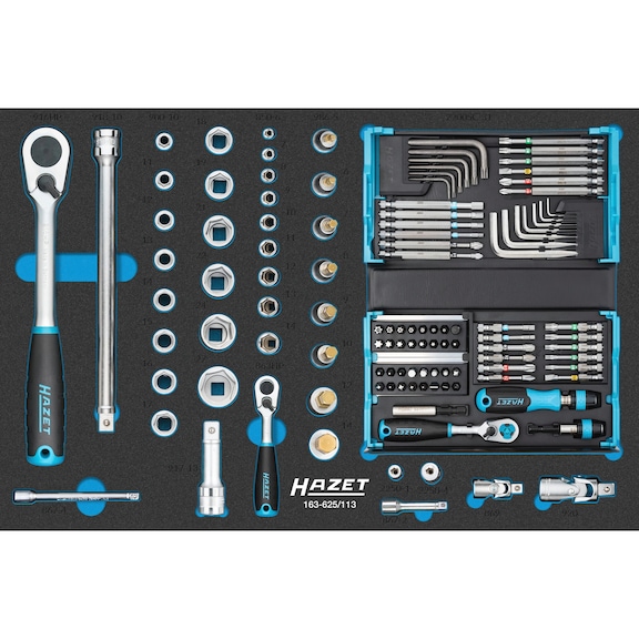 HAZET Socket wrench set 163-625/113, 113-piece - Tool assortment