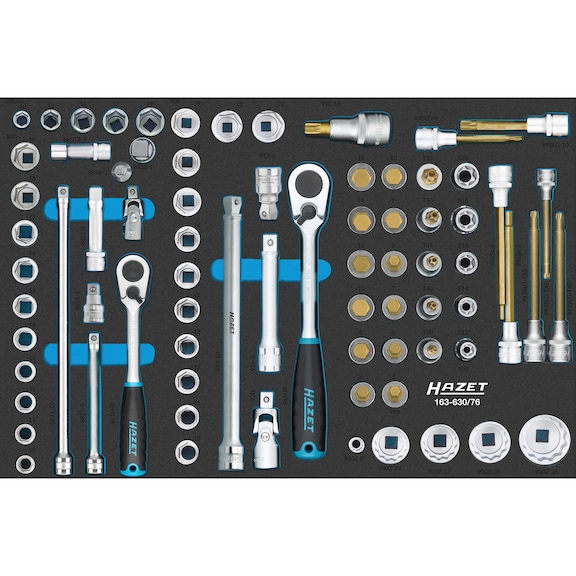 HAZET Tool set 163-630/76, 76-piece - Tool assortment
