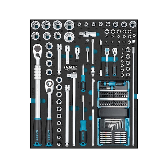 HAZET Socket wrench set 163D-1/148N, 148-piece - Tool assortment