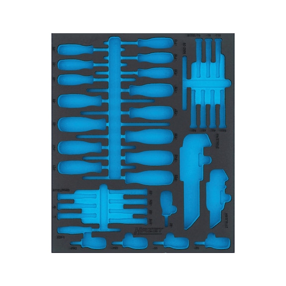 2-component soft foam insert 163D-6LN - Insert for tool trolley