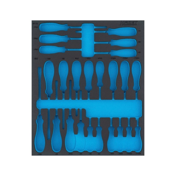 2-Komponenten Weichschaumeinlage 163D-7LN - Einlage für Werkstattwagen