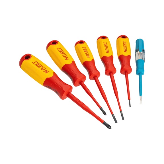 HAZET High-voltage electrician’s screwdriver set, insulated 811KV/6, 6-piece - Screwdriver set
