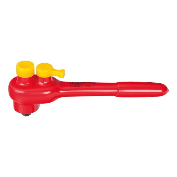HAZET Umschaltknarre schutzisoliert 8816KV 3/8 Zoll (10 mm) Vierkant L&auml;nge 194 mm - Verbindungs-4kant (Umschaltknarre)
