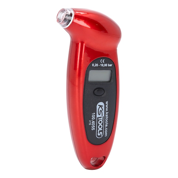 Digital tyre pressure gauge, 0.20 - 10.0 bar - Digital tyre pressure gauge