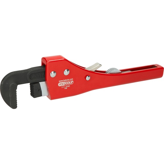KS TOOLS One-handed ratchet pipe wrench with adjustable head - Pipe wrench