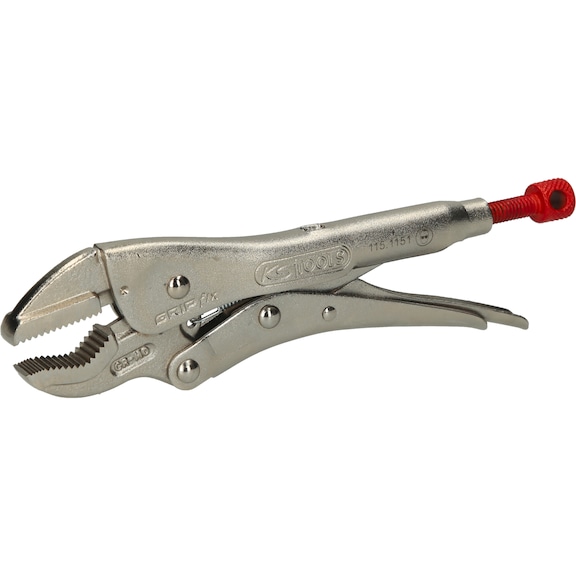 Lock-on pliers, V-jaws, 185 mm - Grip pliers