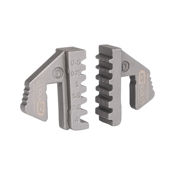 Pair of crimping dies for wire end ferrules, D: 0.5 - 4 mm - Crimping tool insert