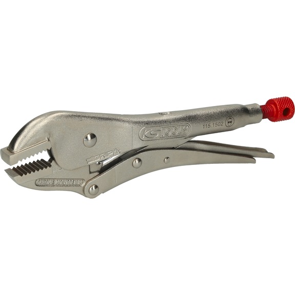 Lock-on pliers, straight jaws, 45.5 mm, L=225 mm - Grip pliers