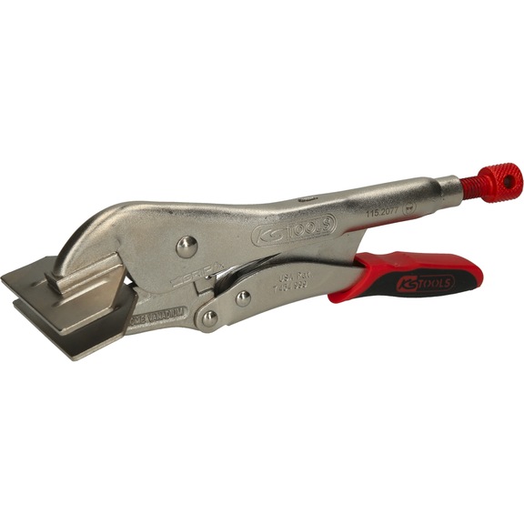 Wide jaw flat-jaw locking pliers with easy release, 250 mm - Grip pliers