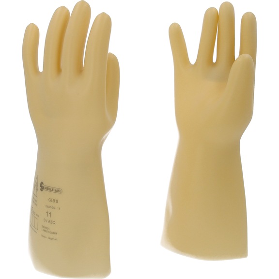 KS TOOLS Electrician's protective glove with protective insulation, size 11, class 0, white - Electrician's protective glove with protective insulation