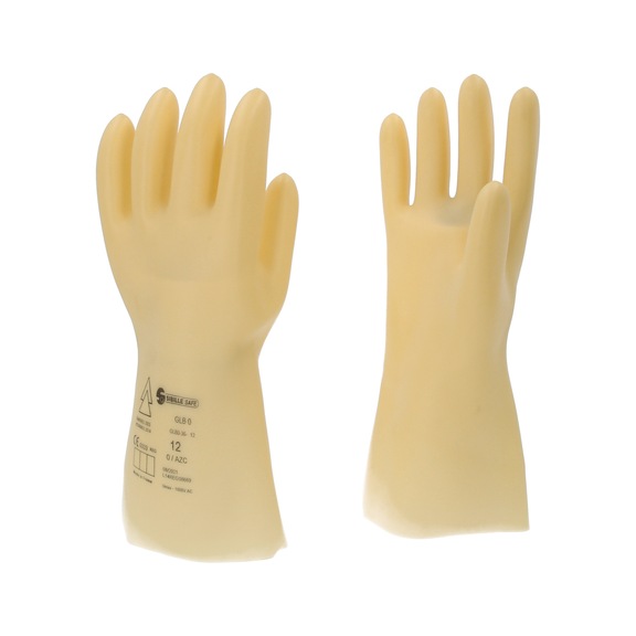 Electrician's protective glove with protective insulation, size 12, class 0, white - Electrician's protective glove with protective insulation