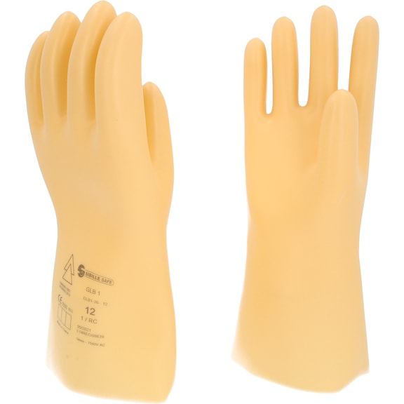 Electrician's protective glove with protective insulation, size 12, class 1, white - Electrician's protective glove with protective insulation